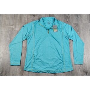 Page & Tuttle Cool Swing‎ Men Quarter Zip Pullover L Blue UPF30 Moisture Wicking